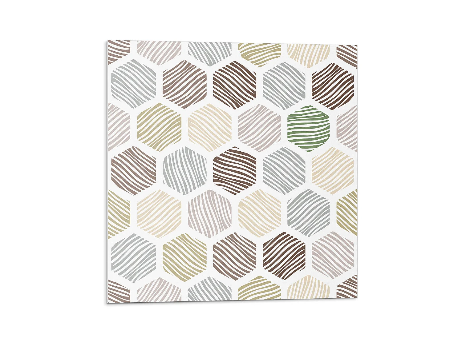 Carreaux autocollants PVC, Carrelage PVC adhésif - 9x30x30 - Modèle hexagonal avec des lignes