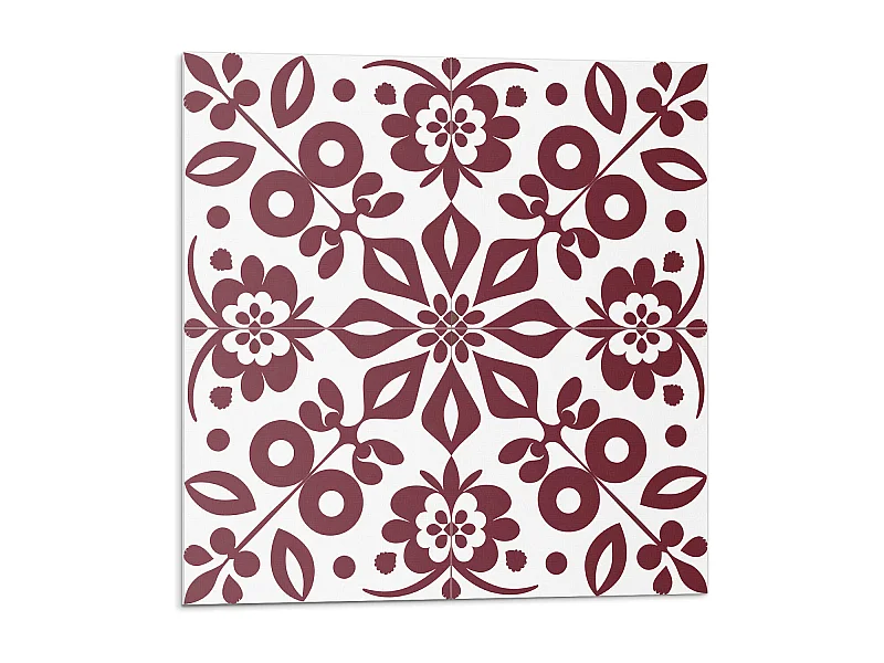 Selbstklebende Wandfliesen, Wandverkleidung innen - 20x20x20 - Blumenmuster mit Blättern