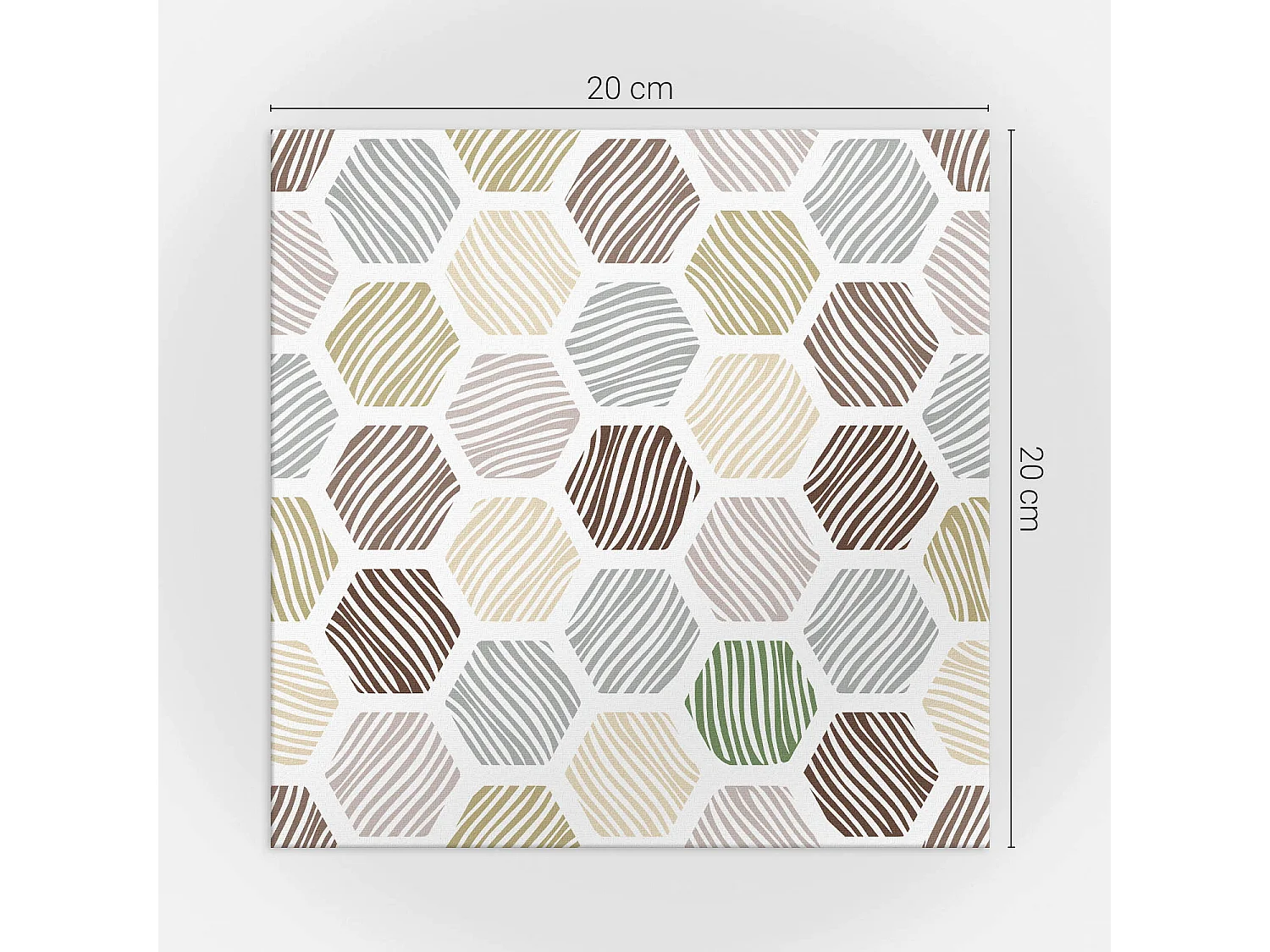 Carreaux autocollants PVC, Carrelage PVC adhésif - 20x20x20 - Modèle hexagonal avec des lignes