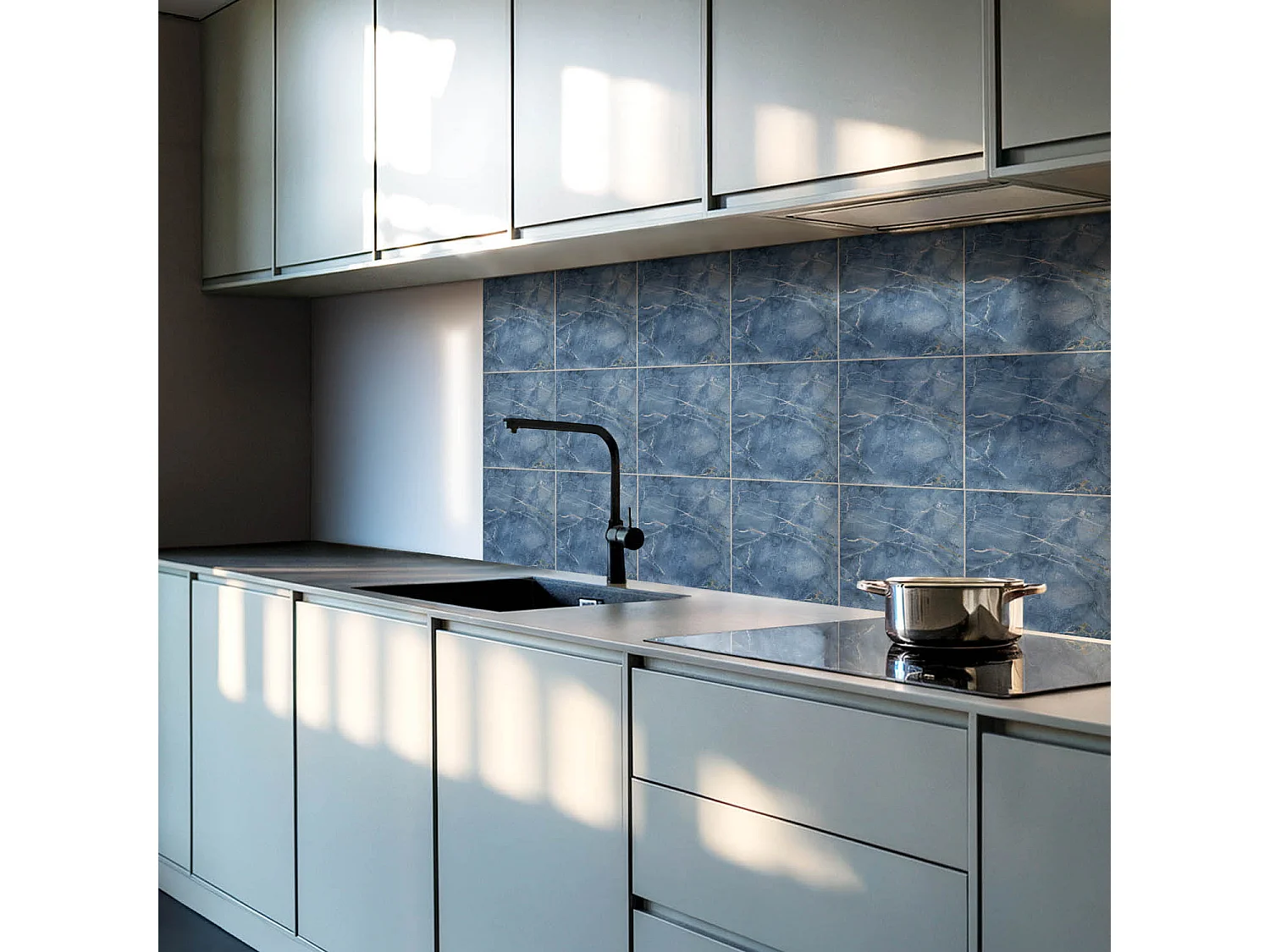 Carreaux autocollants PVC, Carrelage PVC adhésif - 20x20x20 - Motif en pierre naturelle