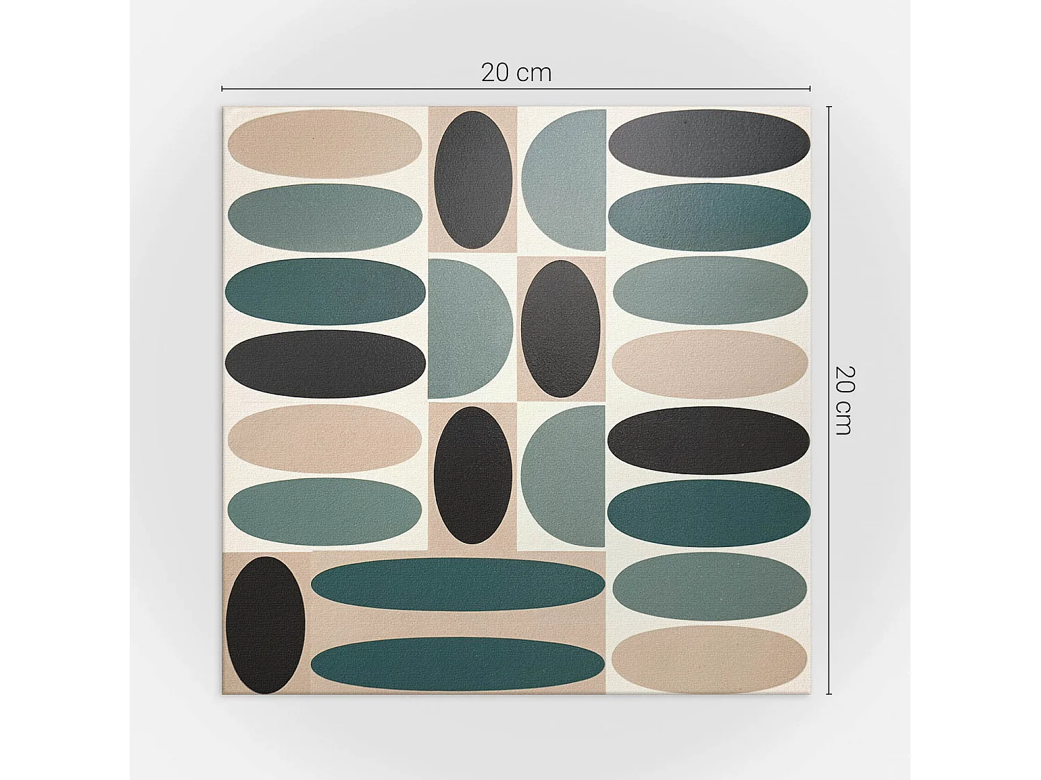 Zelfklevende wandtegels, wandbekleding, PVC wandtegels - 20x20x20 - Patroon van ovale vormen