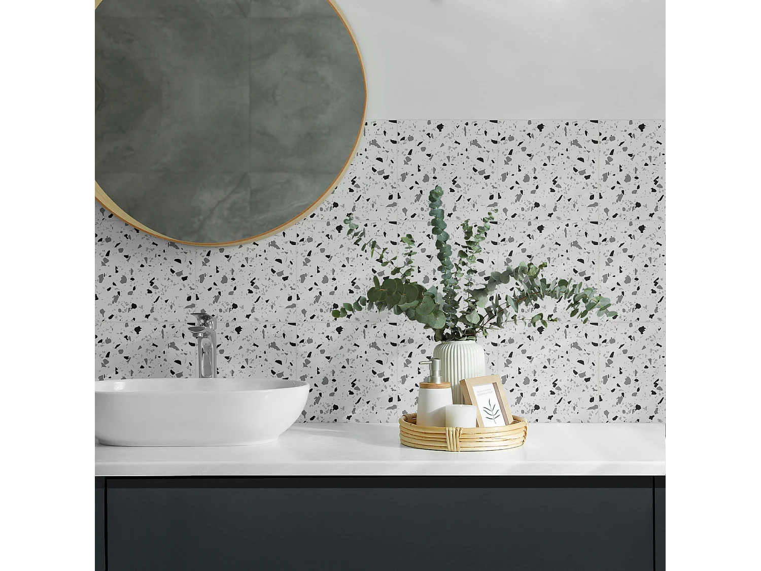 Selbstklebende Wandfliesen, Wandverkleidung innen - 20x20x20 - Abstraktes Steinmuster