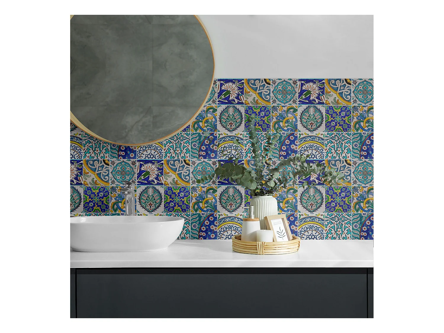 Selbstklebende Wandfliesen, Wandverkleidung innen- 9x30x30 - Rohbeton Strukturr