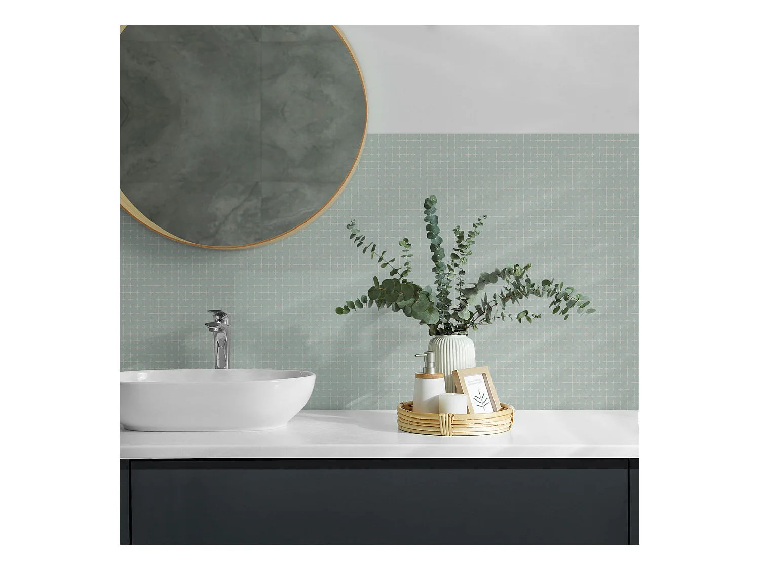 Zelfklevende wandtegels, wandbekleding, PVC wandtegels - 9x30x30 - Ruwe betonstructuur