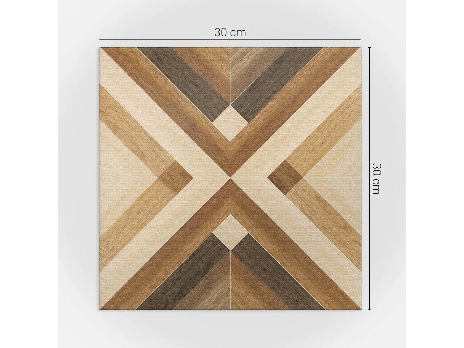 Carreaux autocollants PVC, Carrelage PVC adhésif - 9x30x30 - Motif à carreaux géométrique