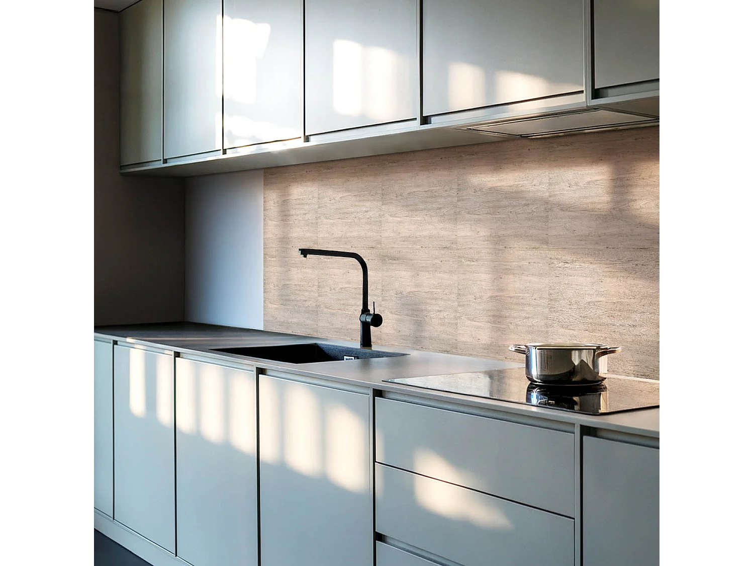 Selbstklebende Wandfliesen, Wandverkleidung innen- 9x30x30 - Rohbeton Strukturr