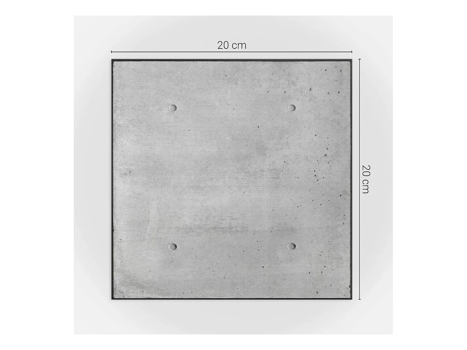 Selbstklebende Wandfliesen, Wandverkleidung innen - 20x20x20 - Rohe Betonstruktur