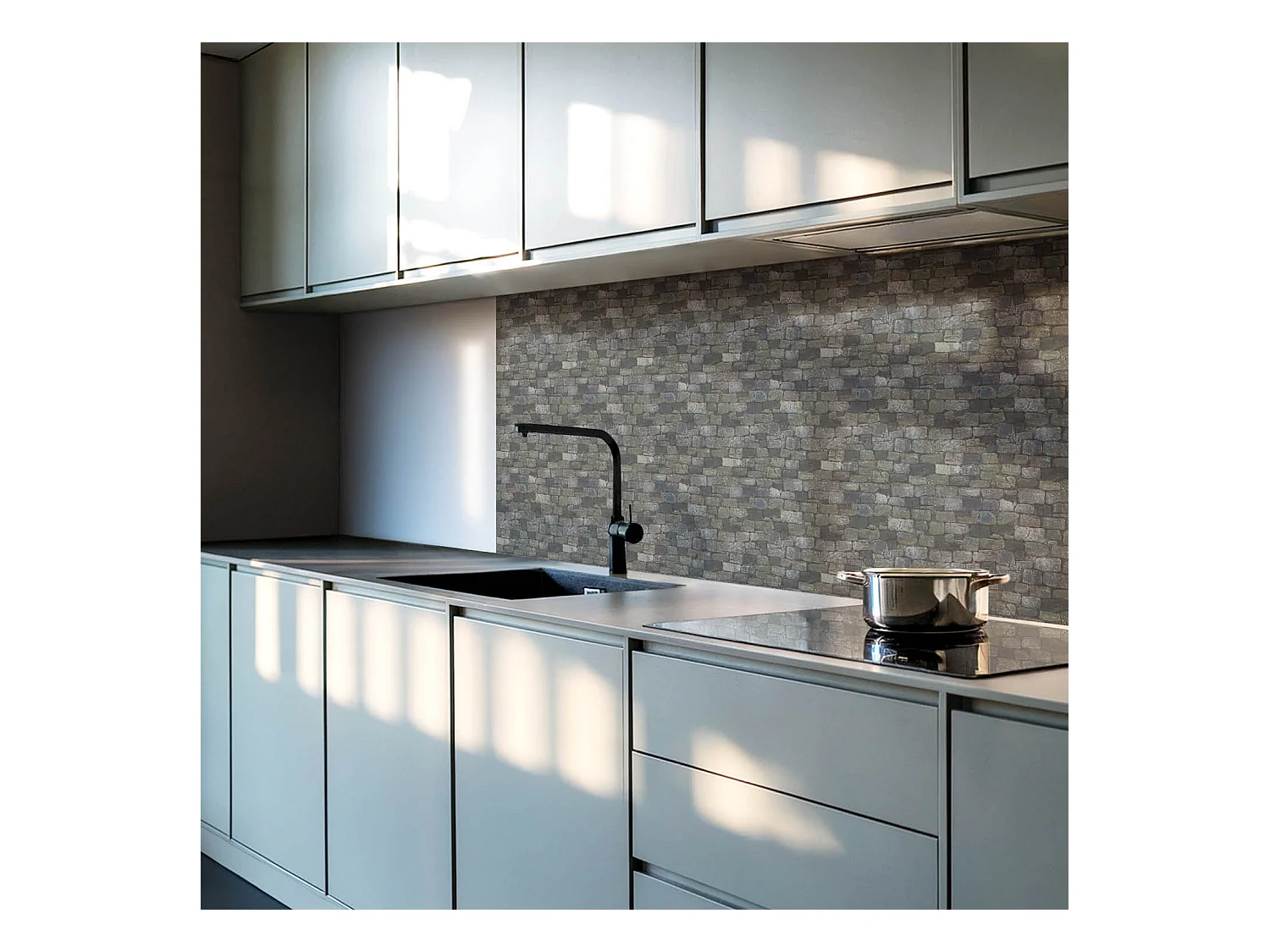 Selbstklebende Wandfliesen, Wandverkleidung innen - 20x20x20 - Textur der Steinmauer