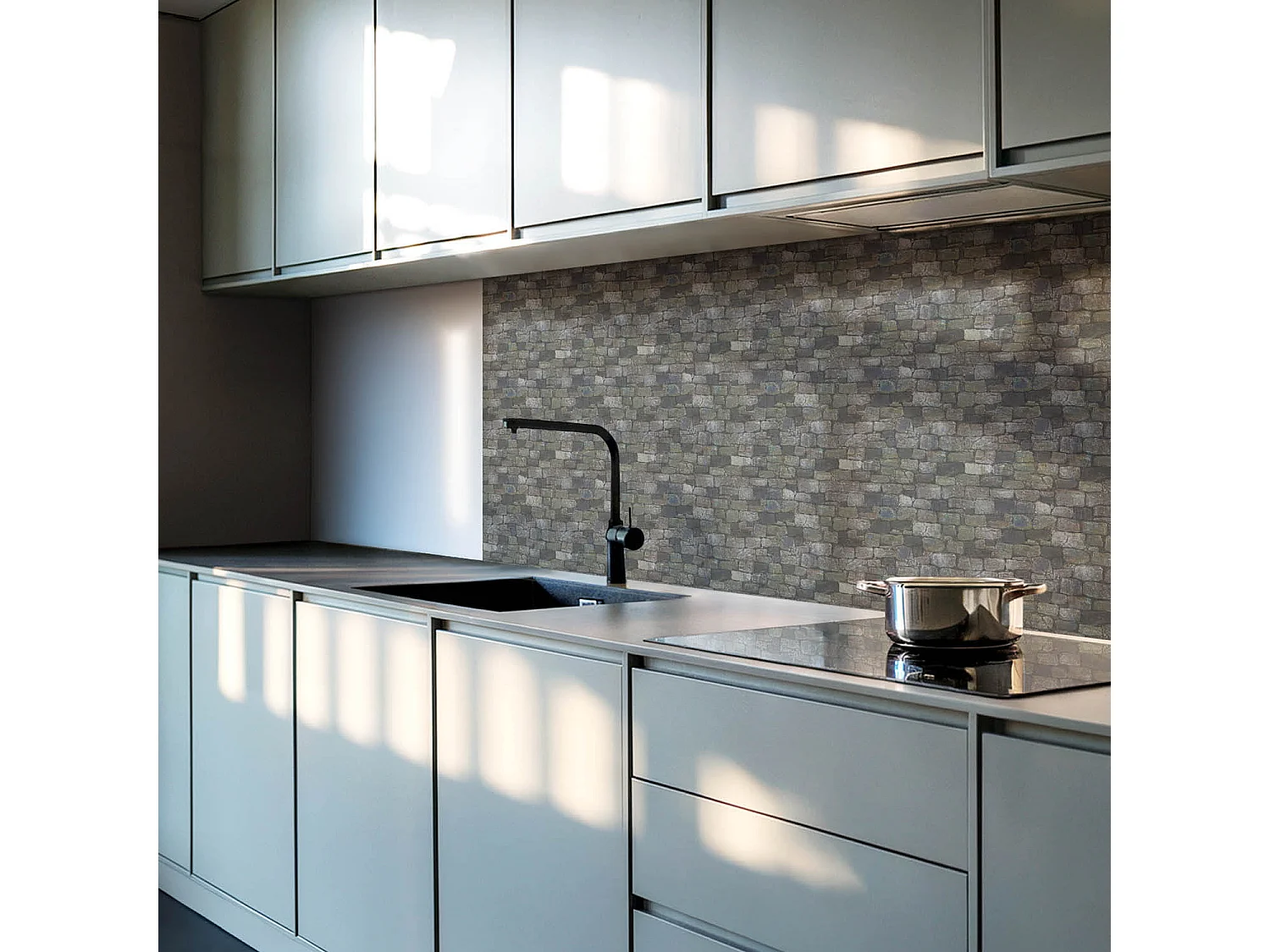 Selbstklebende Wandfliesen, Wandverkleidung innen - 20x20x20 - Textur der Steinmauer