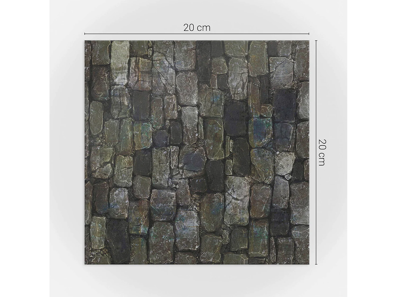 Selbstklebende Wandfliesen, Wandverkleidung innen - 20x20x20 - Textur der Steinmauer