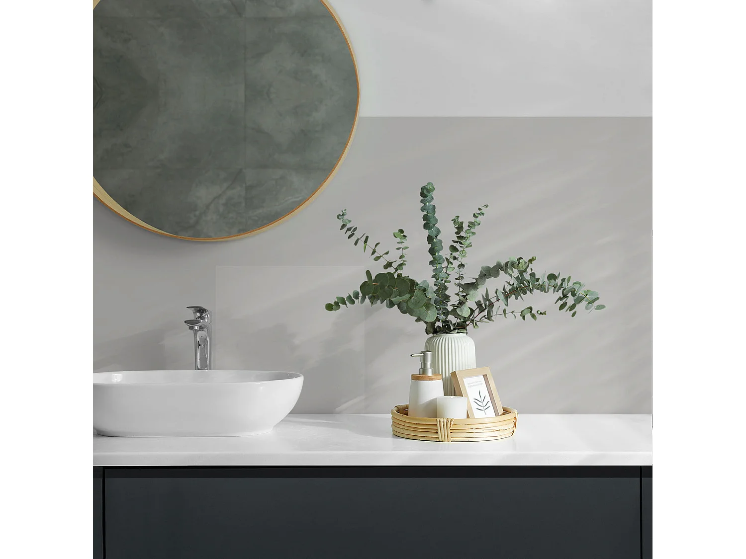 Carreaux autocollants PVC, Carrelage PVC adhésif - 9x30x30 - Couleur Gris