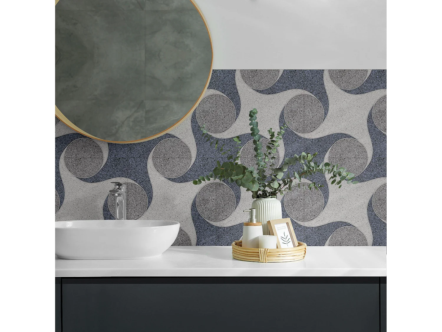 Selbstklebende Wandfliesen, Wandverkleidung innen- 9x30x30 - Rohbeton Strukturr