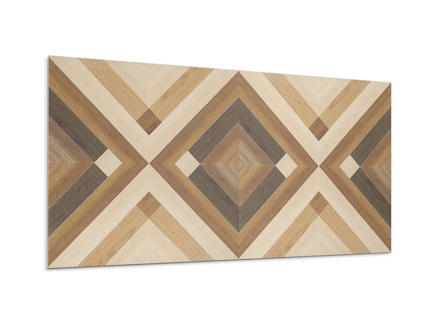 Wandpaneel selbstklebend, Wandverkleidung innen - 6x60x30 cm - Geometrisches Karomuster