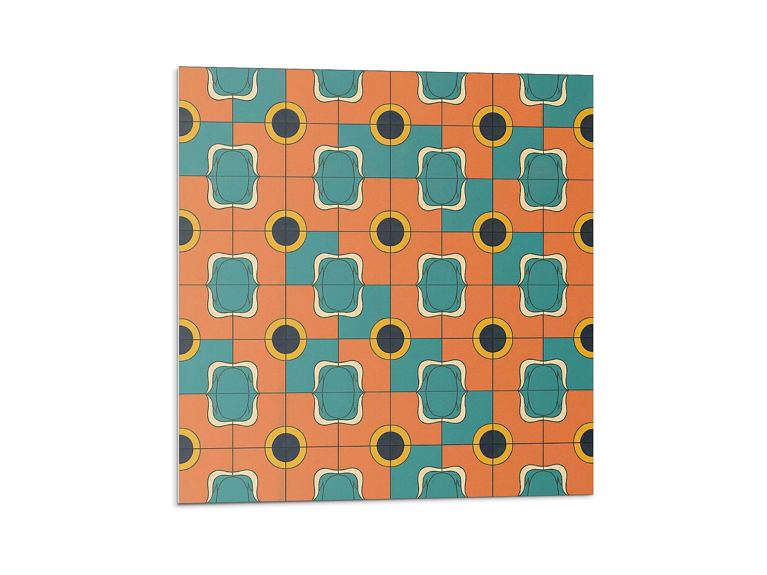 Carreaux autocollants PVC, Carrelage PVC adhésif - 20x20x20 - Motif géométrique abstrait