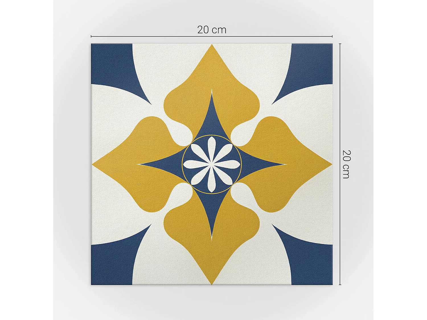 Carreaux autocollants PVC, Carrelage PVC adhésif - 20x20x20 - Motif floral avec symétrie