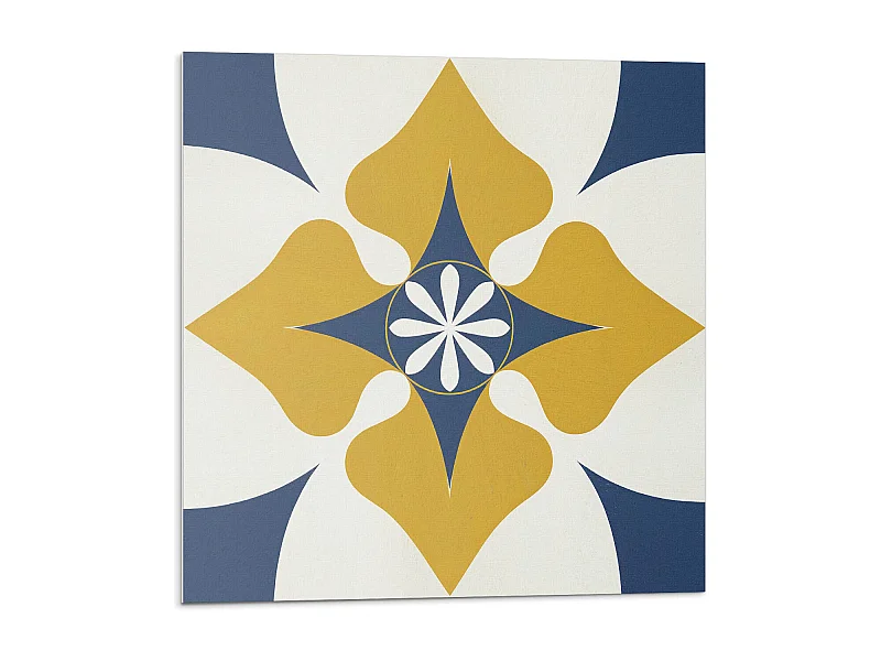 Selbstklebende Wandfliesen, Wandverkleidung innen - 20x20x20 - Blumenmuster mit Symmetrie