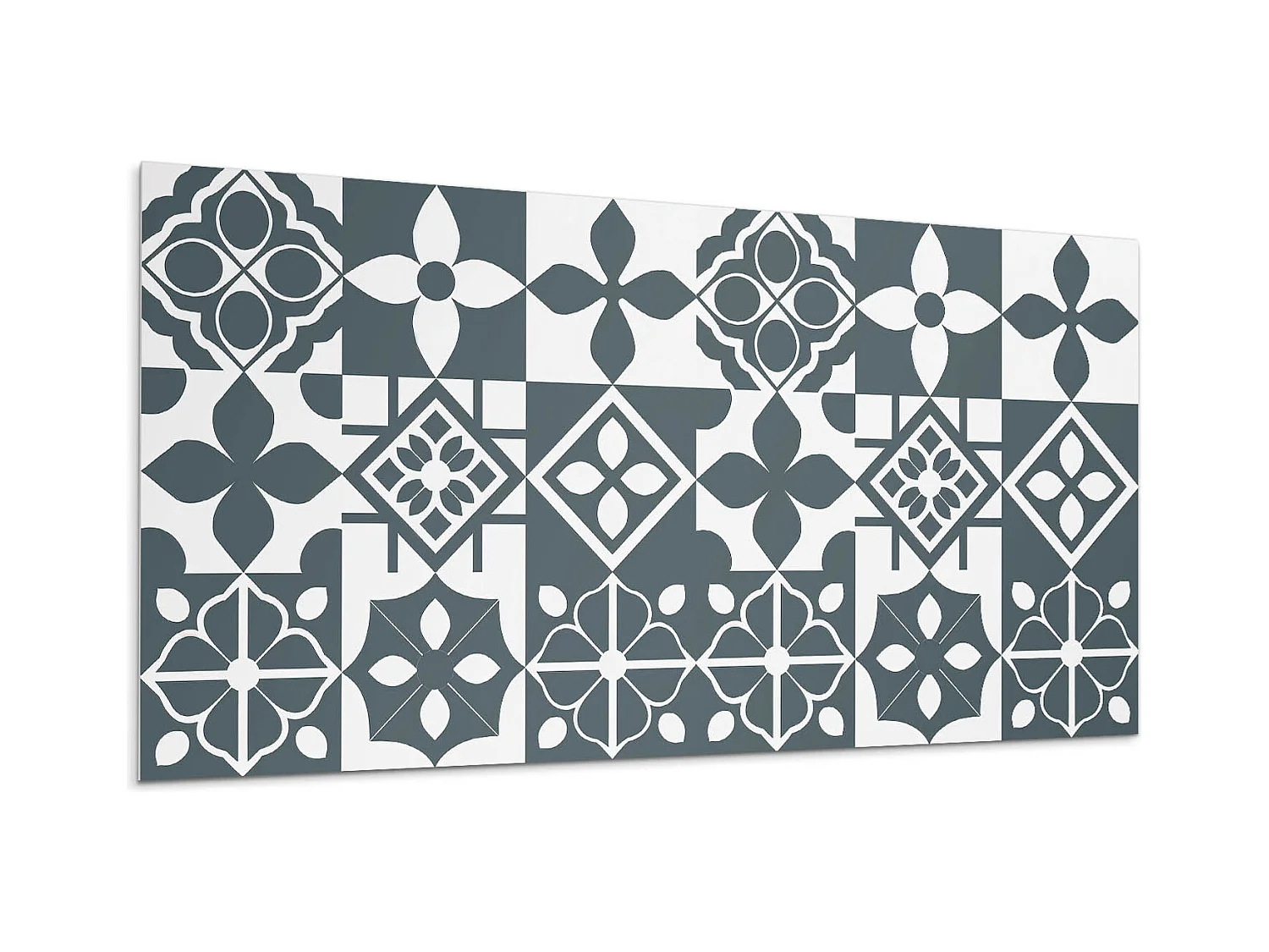 Panneaux muraux autocollants en vinyle imperméable - 100x50 cm - Motifs géométriques dans les carreaux