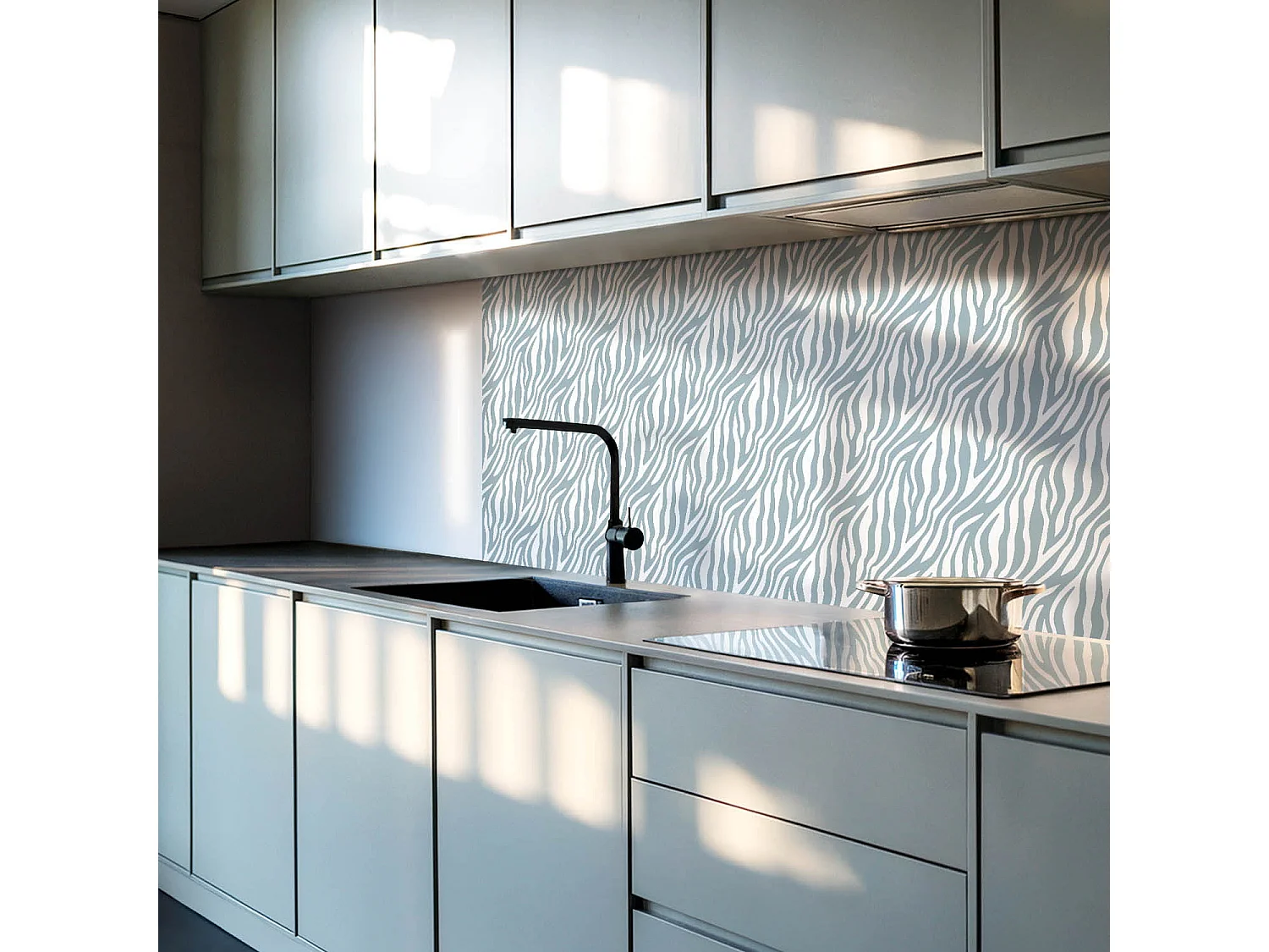 Carreaux autocollants PVC, Carrelage PVC adhésif - 20x20x20 - Motif zébré