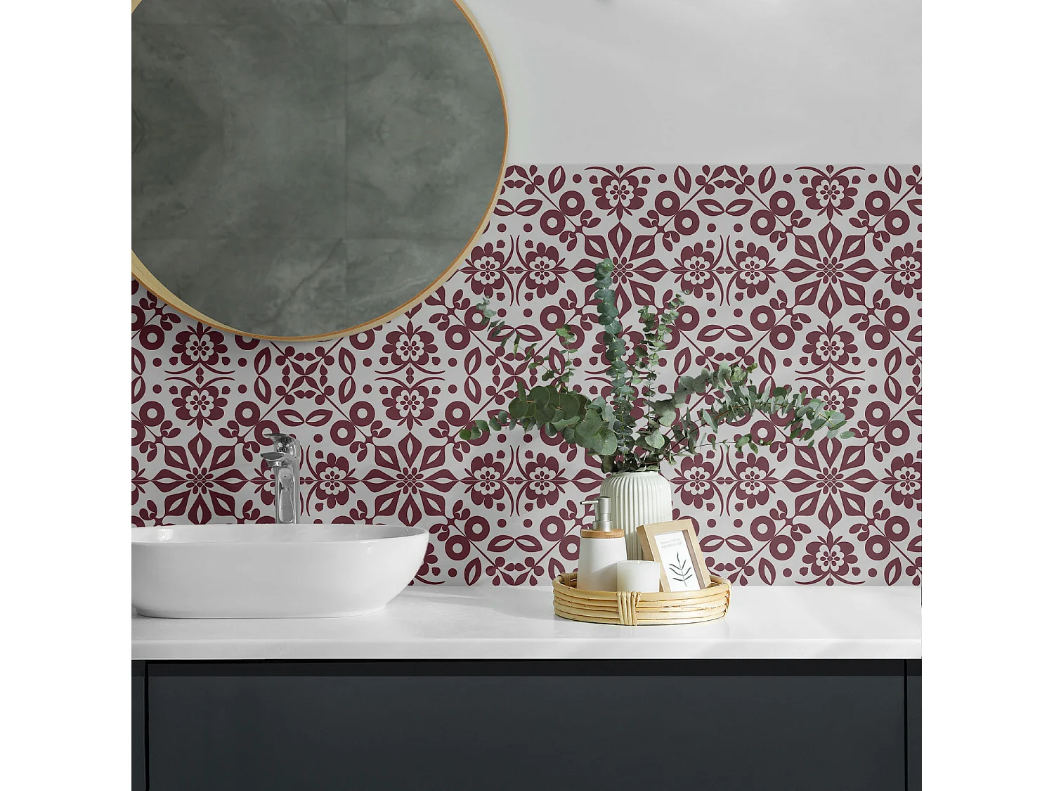 Selbstklebende Wandfliesen, Wandverkleidung innen- 9x30x30 - Rohbeton Strukturr