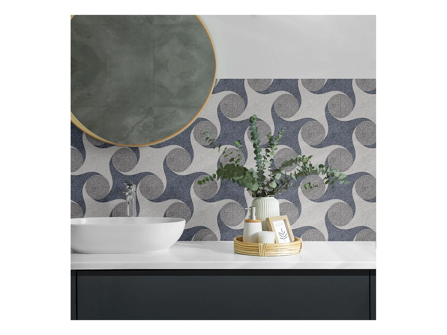 Selbstklebende Wandfliesen, Wandverkleidung innen - 20x20x20 - Abstraktes Mosaikmuster