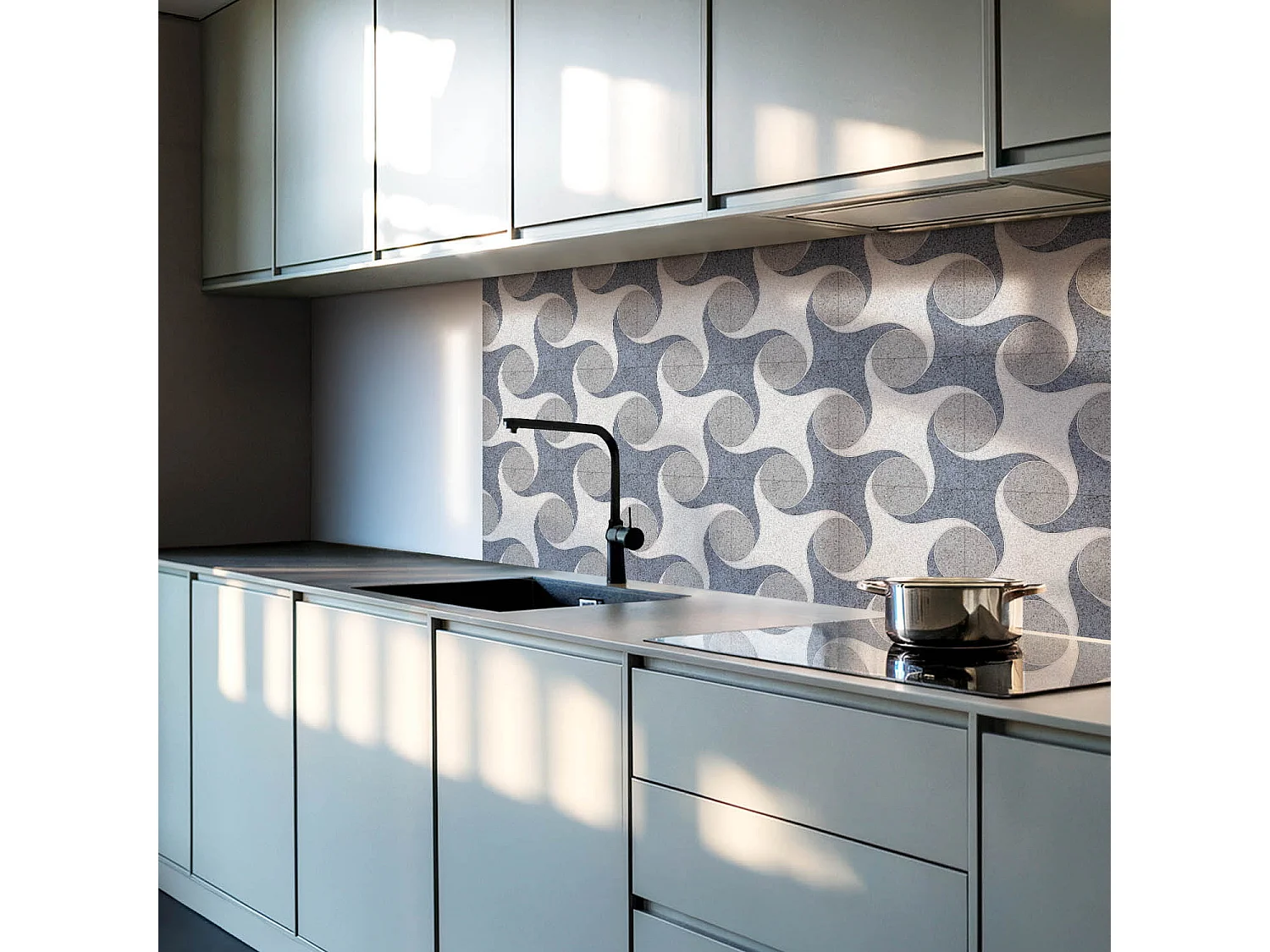 Selbstklebende Wandfliesen, Wandverkleidung innen - 20x20x20 - Abstraktes Mosaikmuster