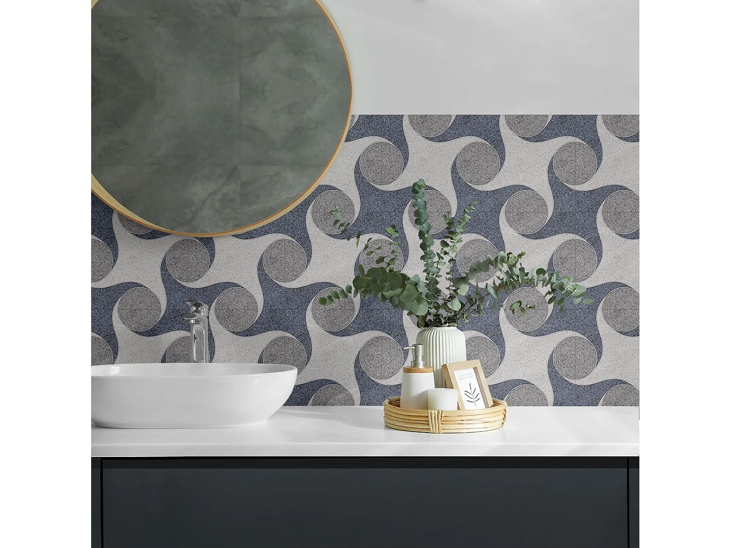 Selbstklebende Wandfliesen, Wandverkleidung innen - 20x20x20 - Abstraktes Mosaikmuster