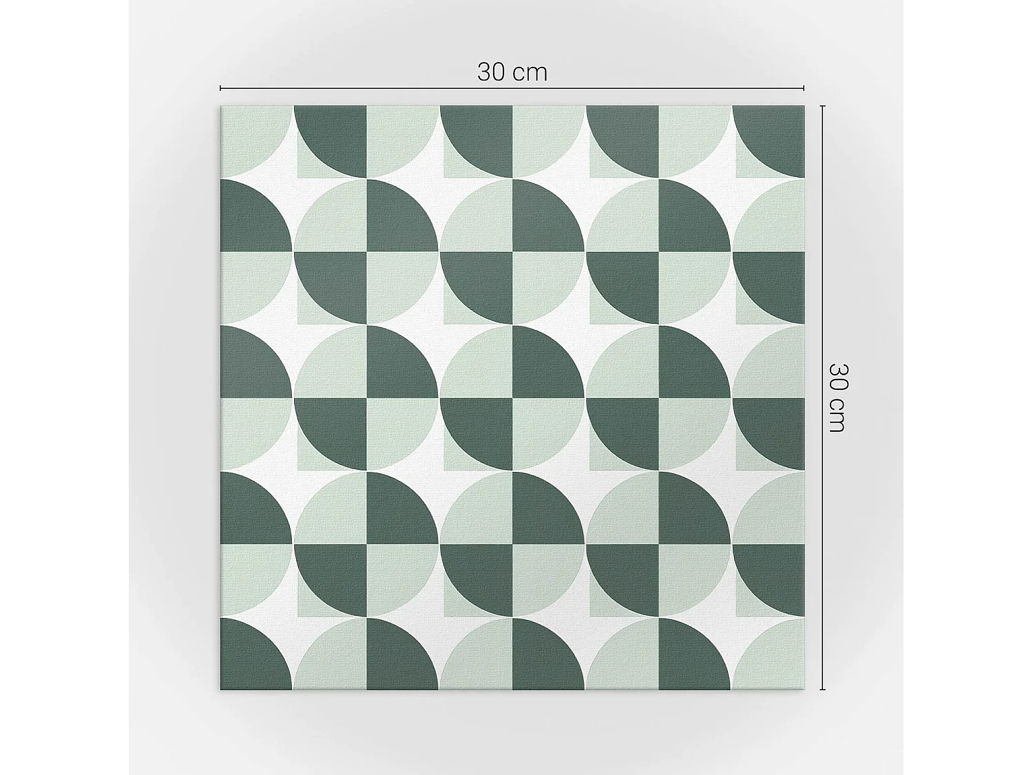 Carreaux autocollants PVC, Carrelage PVC adhésif - 9x30x30 - Géométrie des cercles et des carrés