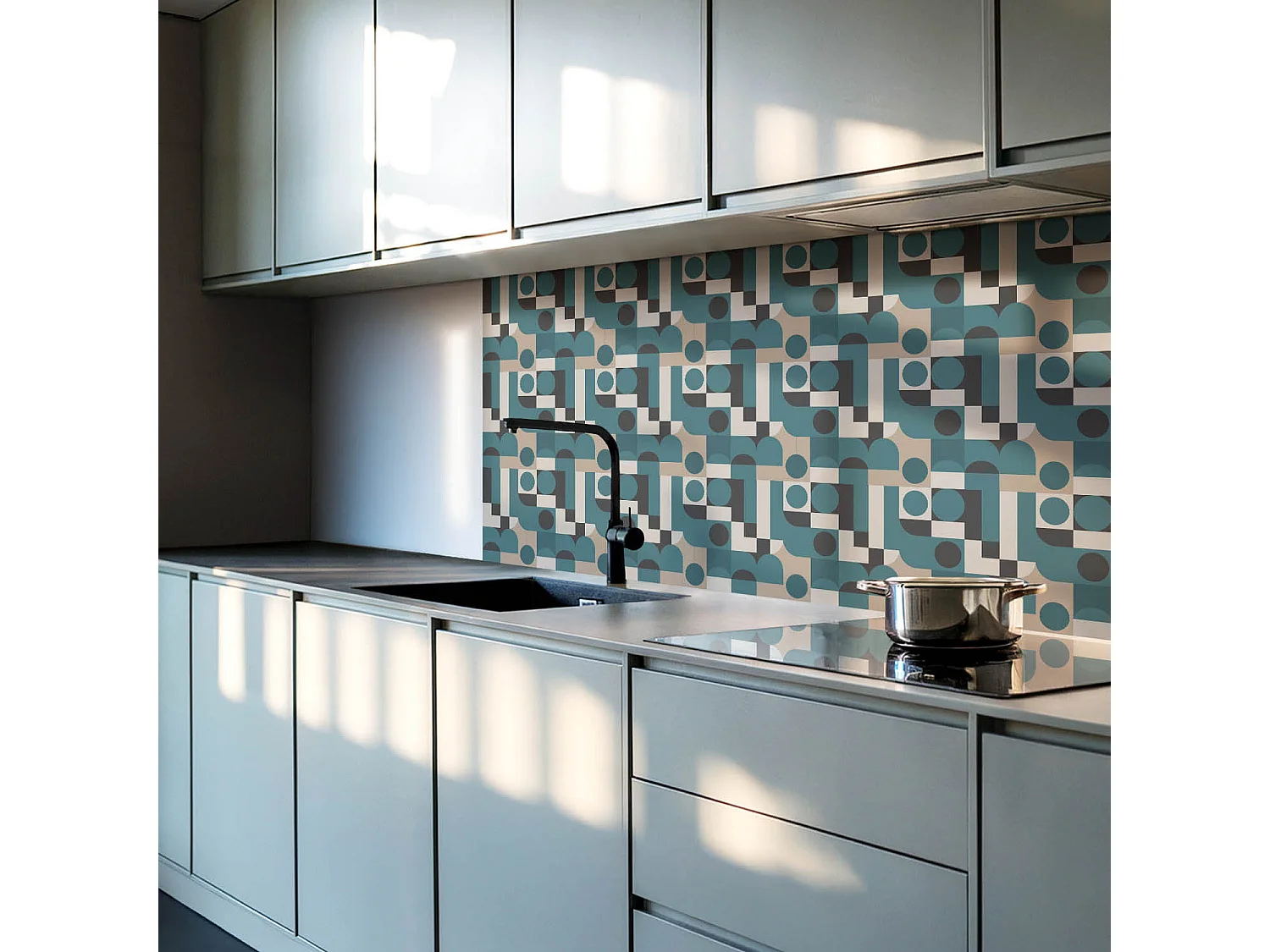 Selbstklebende Wandfliesen, Wandverkleidung innen - 20x20x20 - Abstrakte Formen und Gestalten