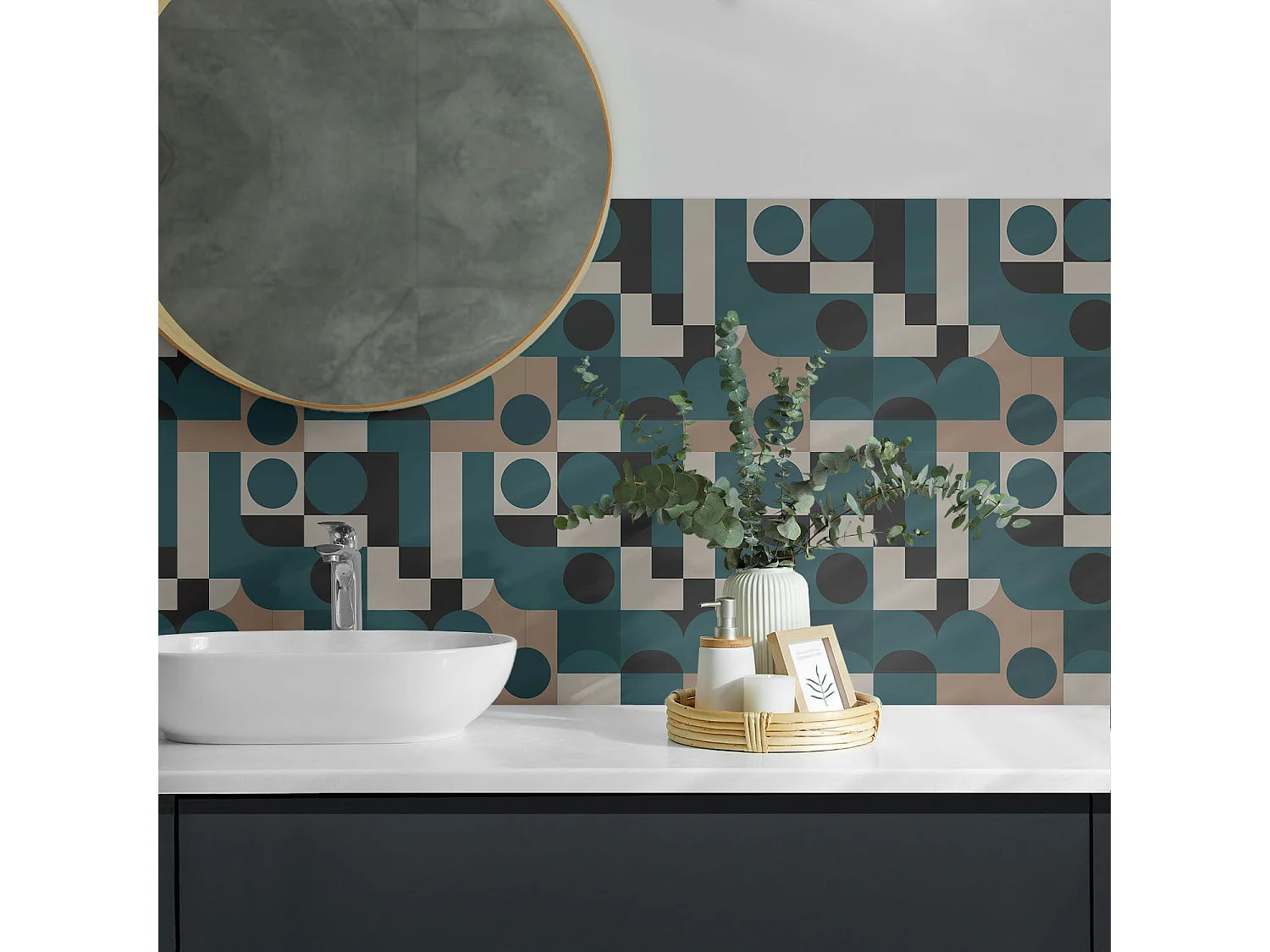 Piastrelle in vinile, piastrelle in PVC - 9x30x30 - Texture cemento grezzo