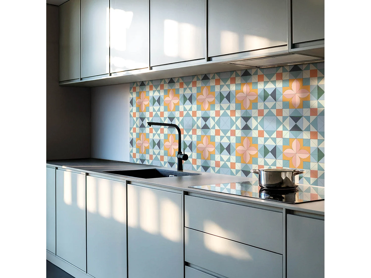 Selbstklebende Wandfliesen, Wandverkleidung innen- 9x30x30 - Rohbeton Strukturr