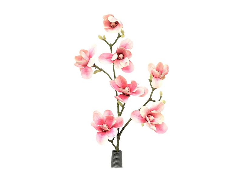 Fleur artificielle magnolia haut de gamme cimetière tissu rose 100cm