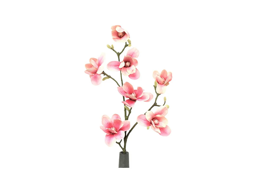 Fleur artificielle magnolia haut de gamme cimetière tissu rose 100cm