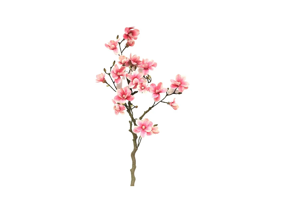 ~Fleur artificielle magnolia haut de gamme cimetière tissu rose 120 cm