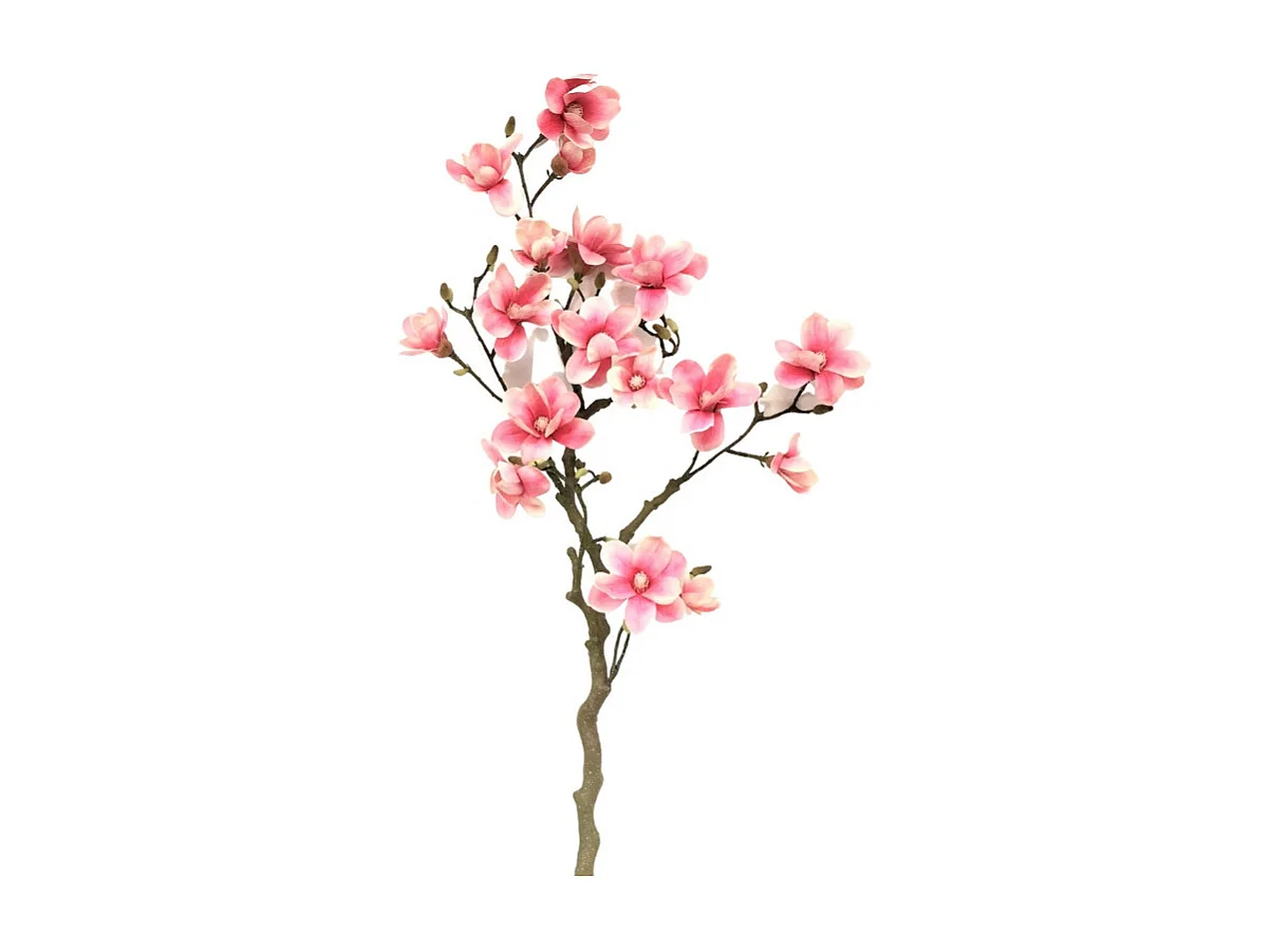 ~Fleur artificielle magnolia haut de gamme cimetière tissu rose 120 cm