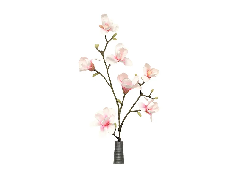 ~Fleur artificielle magnolia haut de gamme cimetière tissu rose 100 cm