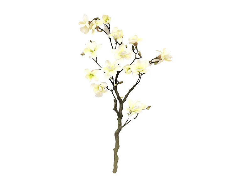 ~Fleur artificielle magnolia haut de gamme cimetière tissu vert 120 cm