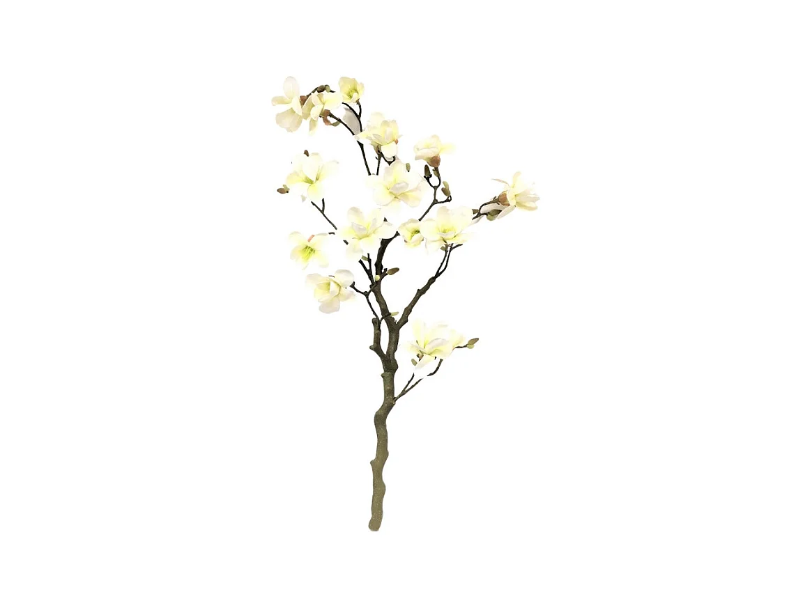 ~Fleur artificielle magnolia haut de gamme cimetière tissu vert 120 cm