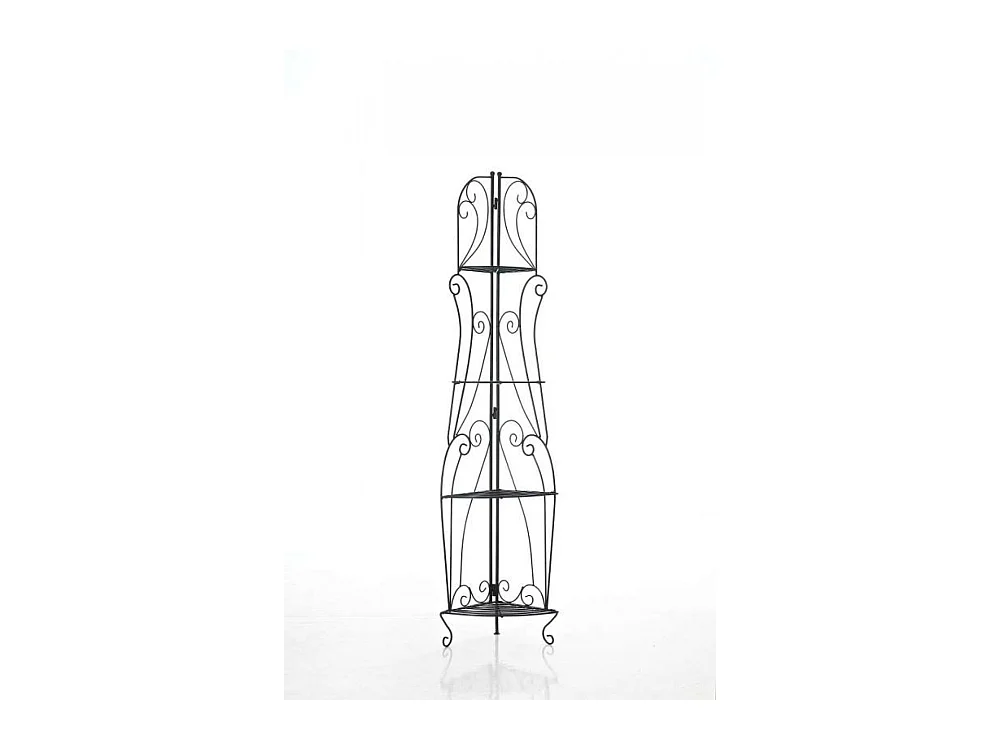 Étagères sur pied - Métal - 40 x 30 x 154cm - Noir - Irma