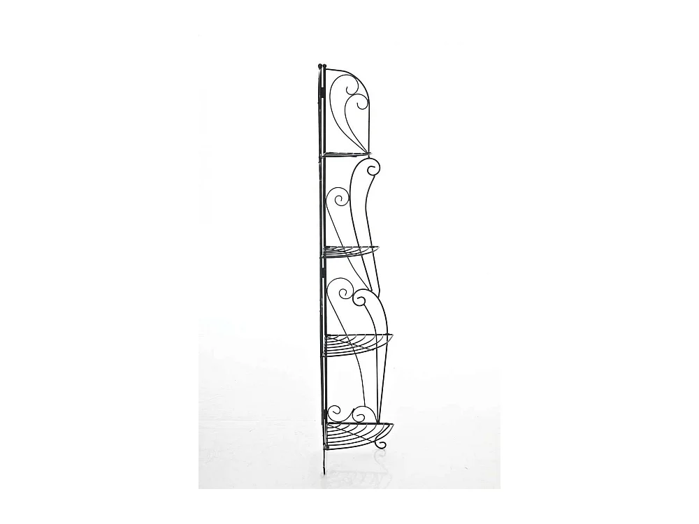 Étagères sur pied - Métal - 40 x 30 x 154cm - Noir - Irma