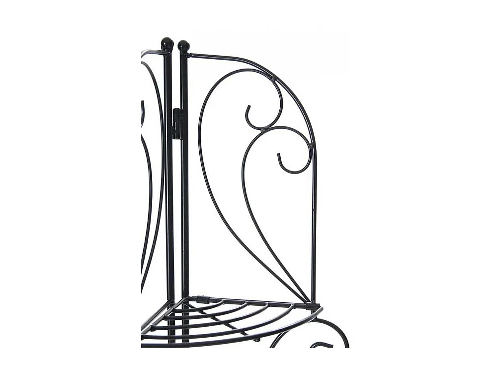 Étagères sur pied - Métal - 40 x 30 x 154cm - Noir - Irma