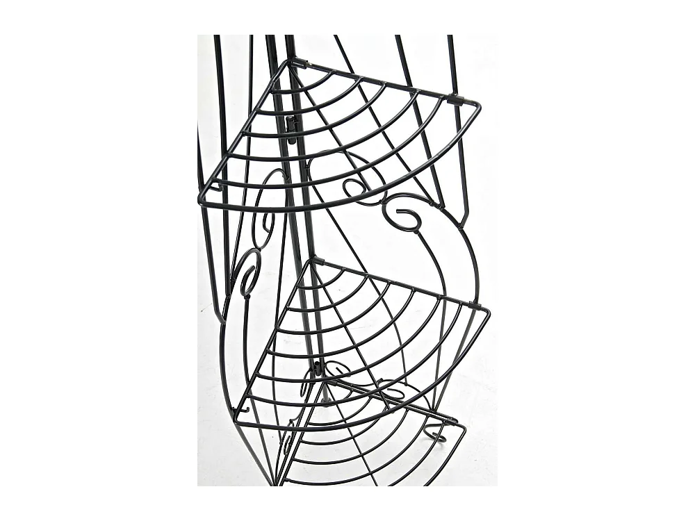 Étagères sur pied - Métal - 40 x 30 x 154cm - Noir - Irma