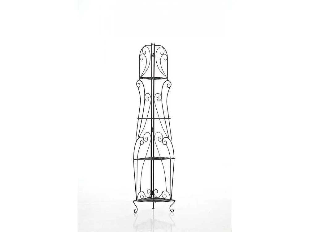 Étagères sur pied - Métal - 40 x 30 x 154cm - Noir - Irma