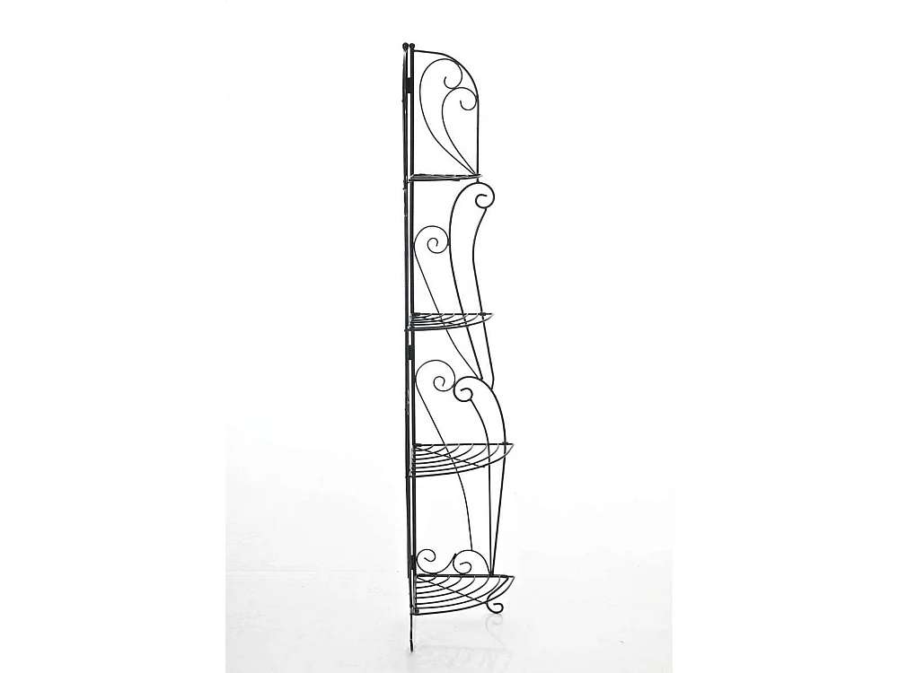 Étagères sur pied - Métal - 40 x 30 x 154cm - Noir - Irma