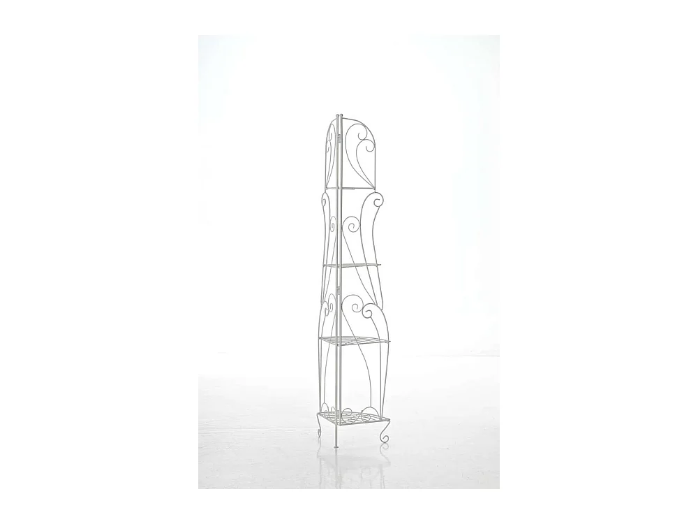 Étagères sur pied - Métal - 40 x 30 x 154cm - Blanc antique - Irma