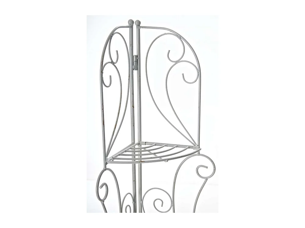 Étagères sur pied - Métal - 40 x 30 x 154cm - Blanc antique - Irma