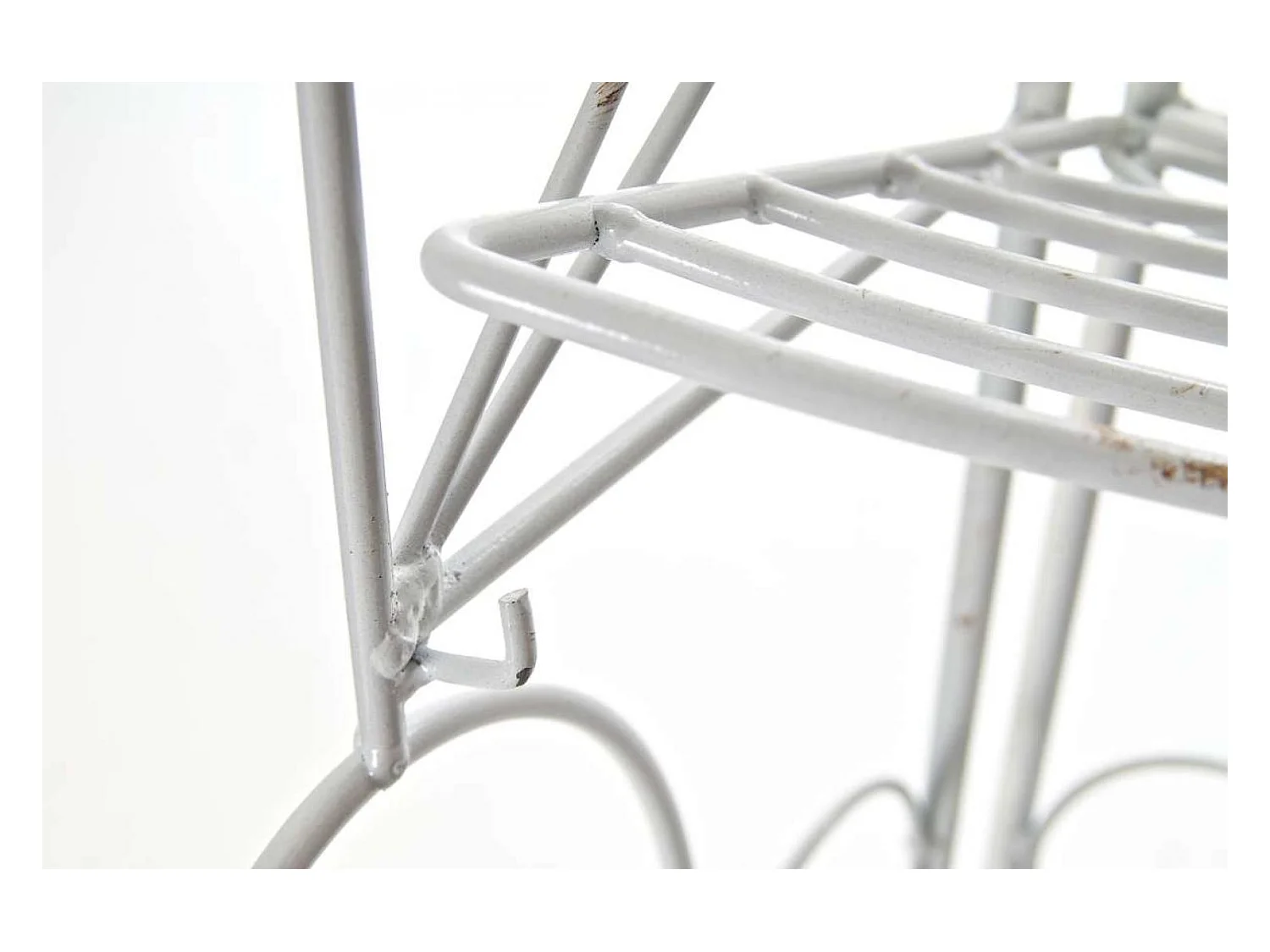 Étagères sur pied - Métal - 40 x 30 x 154cm - Blanc antique - Irma