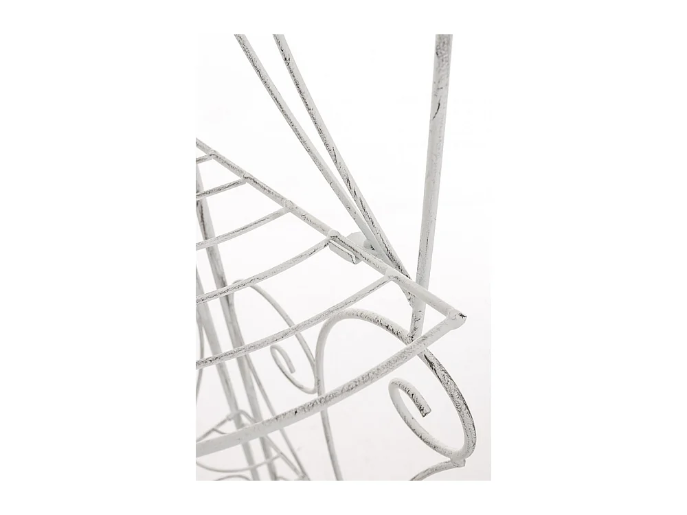 Étagères sur pied - Métal - 40 x 30 x 154cm - Blanc antique - Irma