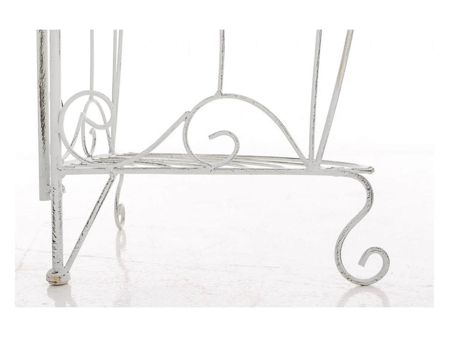 Étagères sur pied - Métal - 40 x 30 x 154cm - Blanc antique - Irma