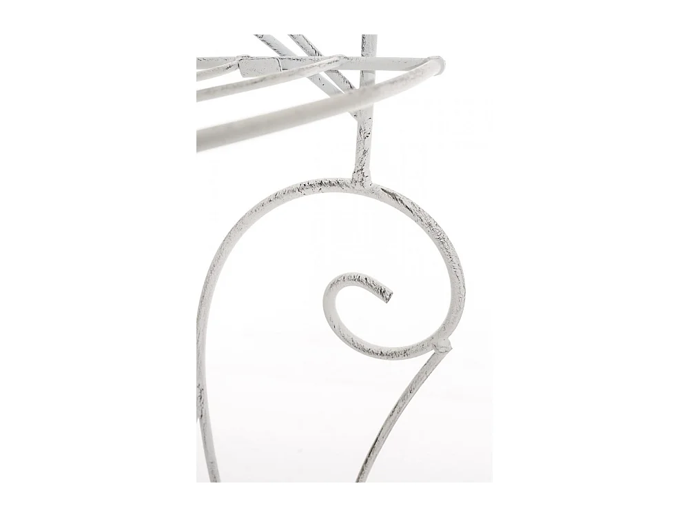 Étagères sur pied - Métal - 40 x 30 x 154cm - Blanc antique - Irma