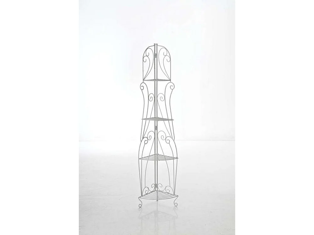 Étagères sur pied - Métal - 40 x 30 x 154cm - Blanc antique - Irma